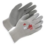 MCR SAFETY, FLEX TUFF II, 10 GAUGE COTTON/POYESTER SHELL, LATEX PALM & FINGERTIPS, MEDIUM