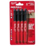 Milwaukee® INKZALL™ Black Fine Point Jobsite Marker 4/Pack