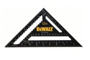 DEWALT Rafter Square: Extruded Aluminum, 12 in, Use With Saws