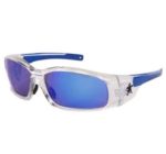 CREWS SWAGGER SR1 BLUE DIAMOND MIRRORED LENS W/CLEAR FRAME