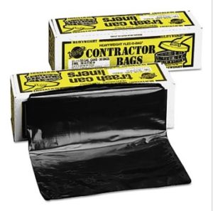 Warp's® 55 Gallon Black 3 Mil Heavyweight Contractor Bags 30/Box