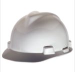 MSA V-GARD 4-POINT RATCHET SUSPENSION FULL CAP HARD HAT (WHITE)