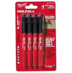 Milwaukee® INKZALL™ Black Fine Point Jobsite Marker 4 PK