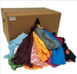 Anchor Wiping Cloth Colored Reclaimed Polo Knit Rags - 50 LB BOX